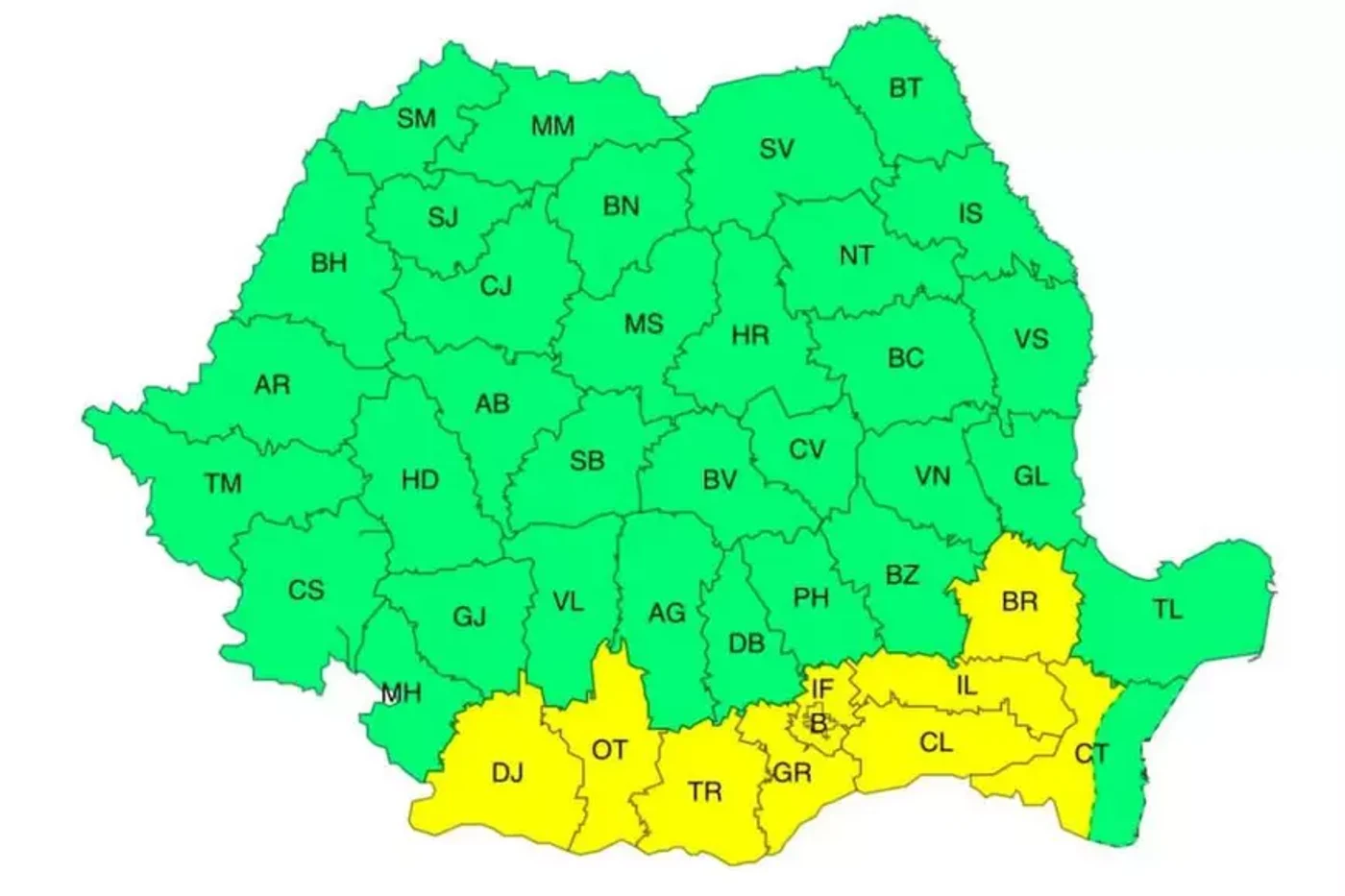 Val de căldură sufocantă în sudul României. Termometru stradal care indică o temperatură extremă în plin soare, într-un oraș din Muntenia, pe fondul avertizării cod galben de caniculă și al unui indice temperatură-umezeală care a depășit pragul critic de optzeci de unități.