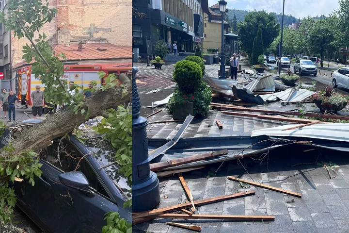 Imagini apocaliptice cu furtuna violentă din București și Ilfov: o femeie a murit după prăbușirea unui acoperiș