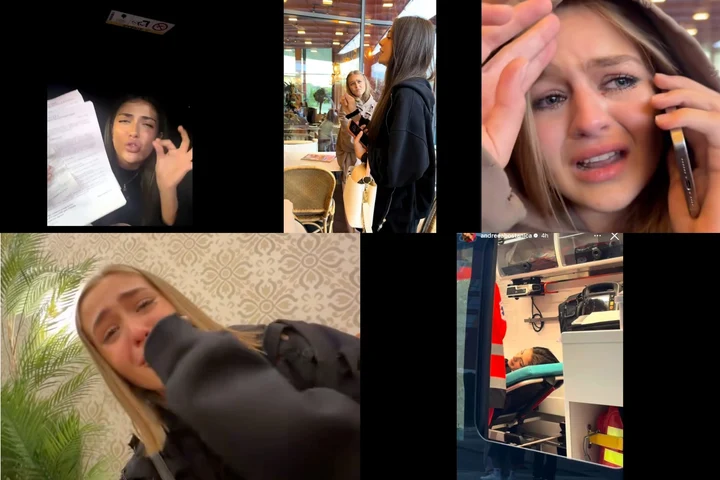 VIDEO | Andreea Bostănică, în ambulanță după bătaia cu Ana Beregoi. Sora Iulianei Beregoi, plină de sânge pe la ochi: „M-a bătut cu pumnii în cap / Îmi e frică de tine”