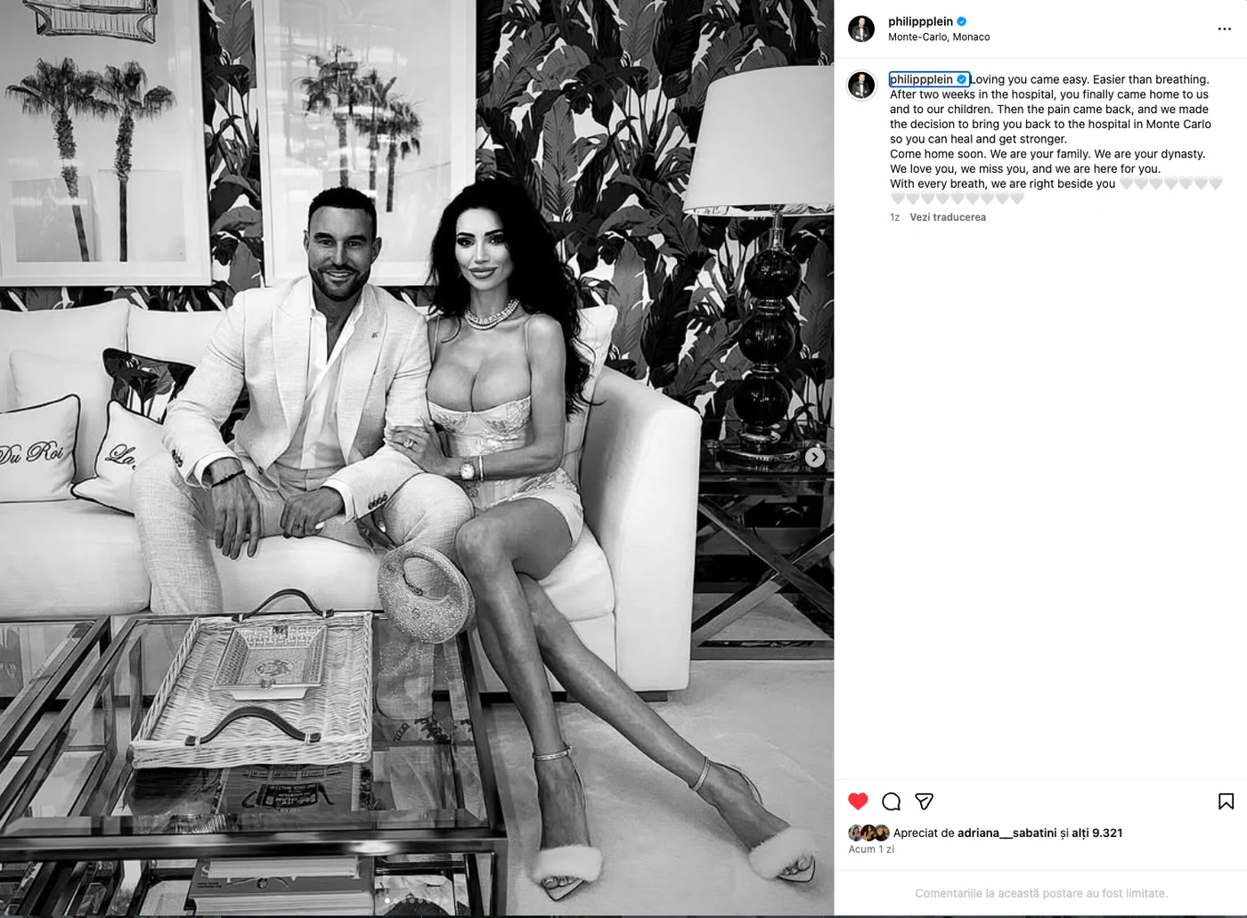 Philipp Plein locuiește cu toți cei patru copii ai săi. Designerul are un băiețel cu Andreea Sasu, însă și alți trei băieți cu două femei diferite