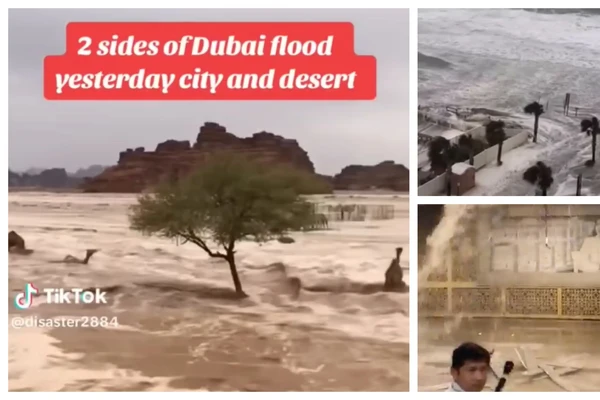 Imagini apocaliptice. Sute de familii disperate se grăbesc să fugă din Dubai din cauza haosului provocat de inundații și dorm pe podeaua aeroportului. Șoferii bogați "plutesc" pe drumurile inundate