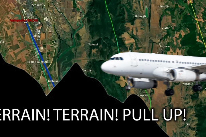 Un avion cu 96 de pasageri, aproape de impact cu solul la Bacău, după o abatere de la traiectorie și ignorarea avertismentelor ATC de către piloți — Raport preliminar